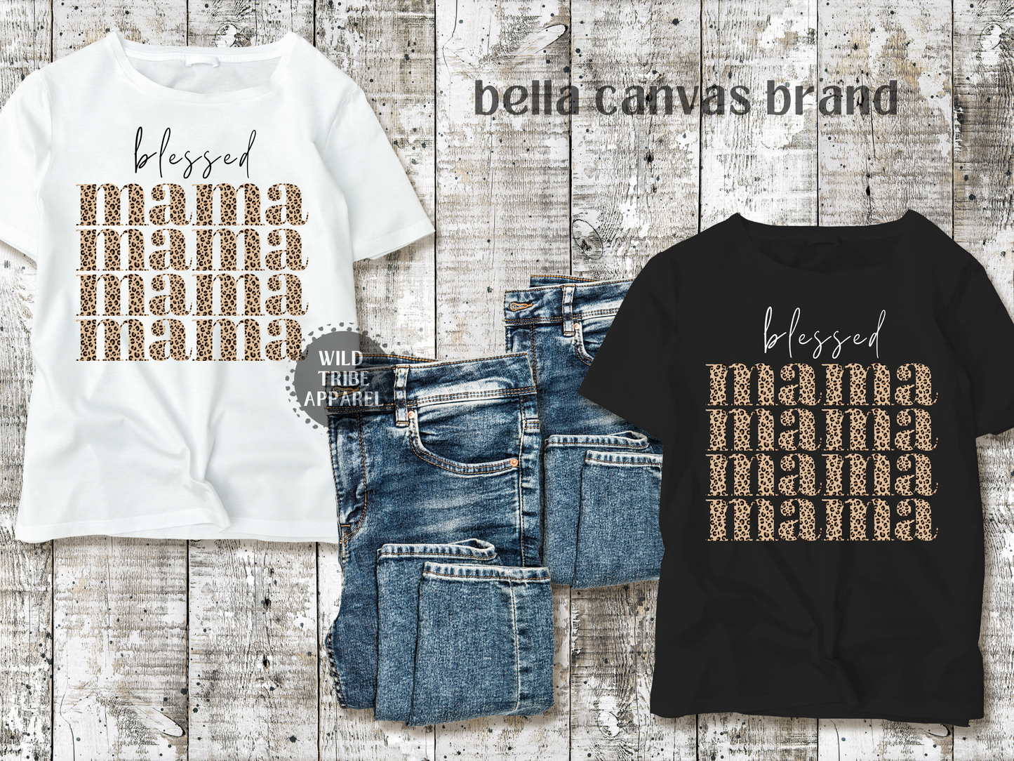 Blessed Leopard Mama Tee