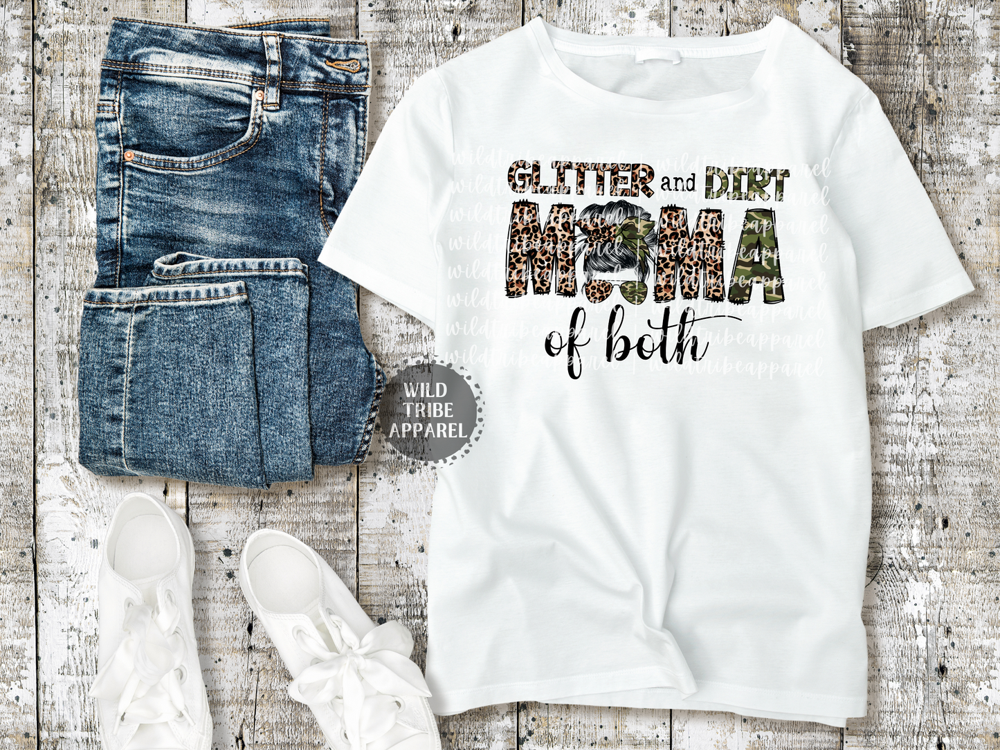 Glitter and Dirty Mama of Both Tee