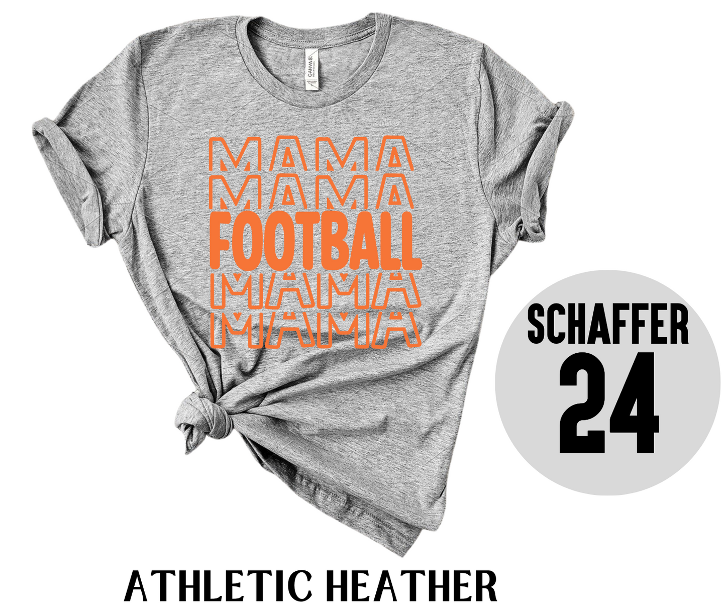 Mama Stacked Football Tee