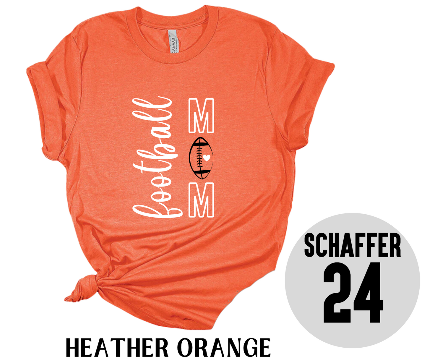 Football Mom Heart Tee