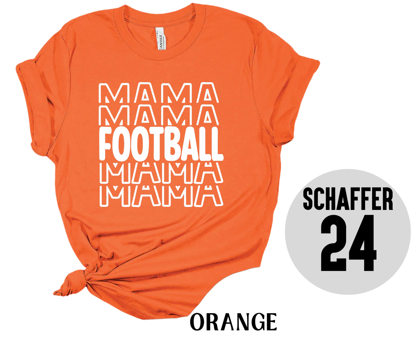 Mama Stacked Football Tee