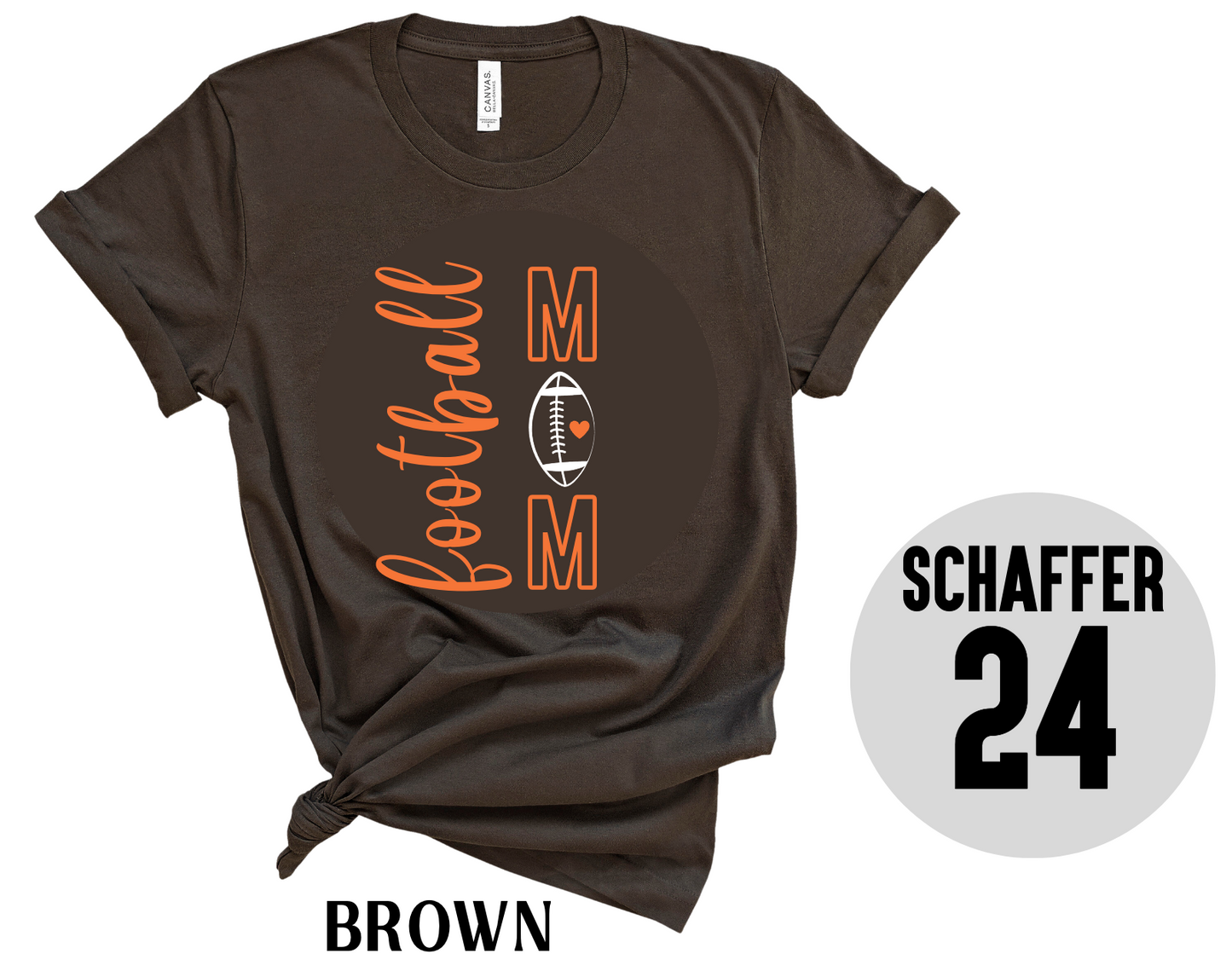 Football Mom Heart Tee