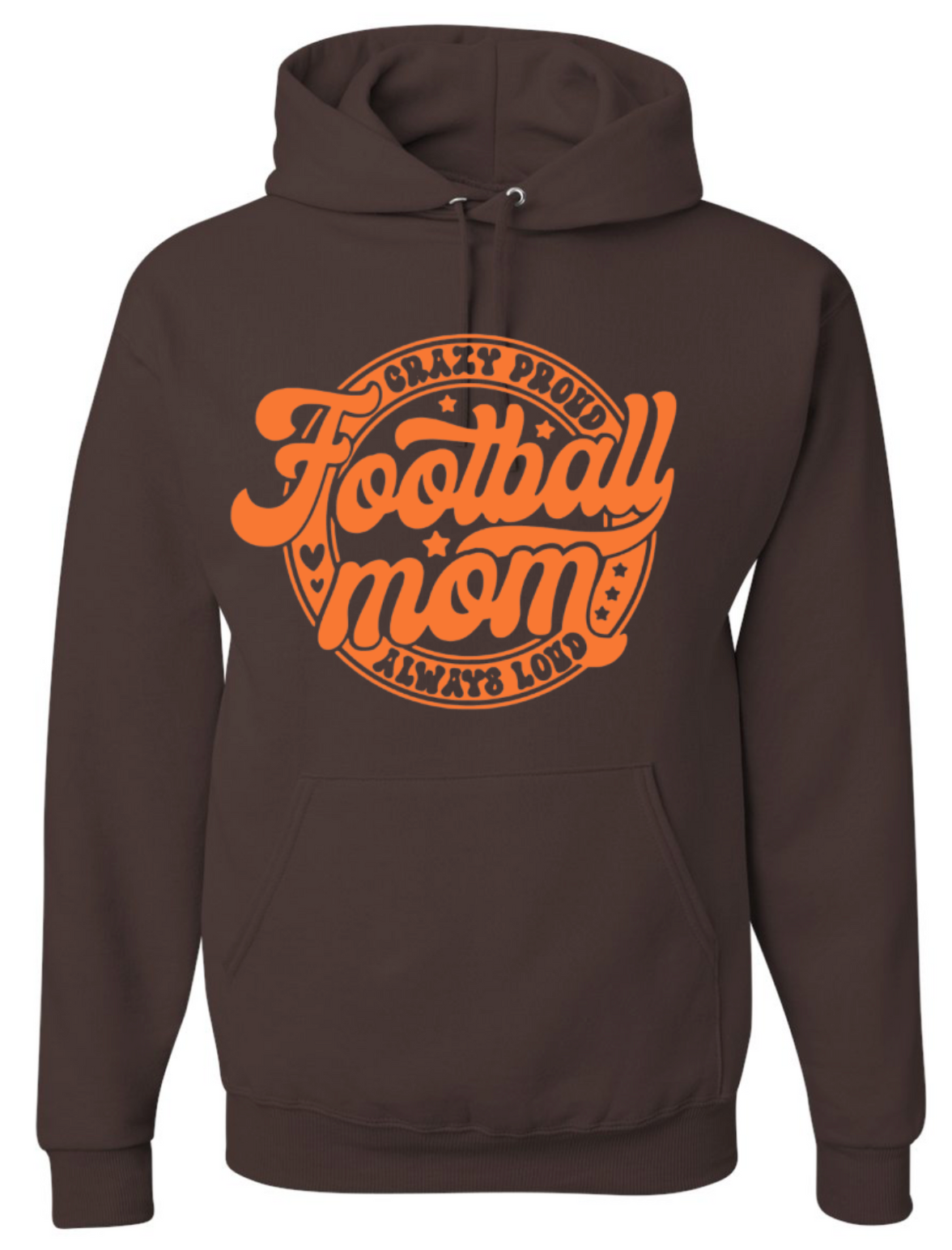 Crazy Proud Football Mom Hoodie | Crewneck