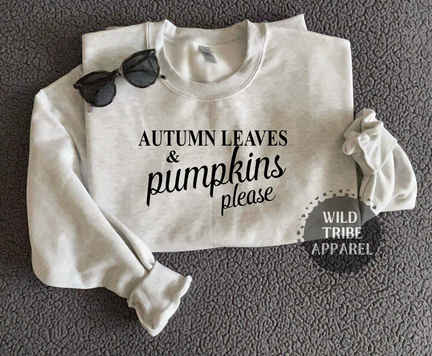 Autumn Leaves & Pumpkins Please Crewneck