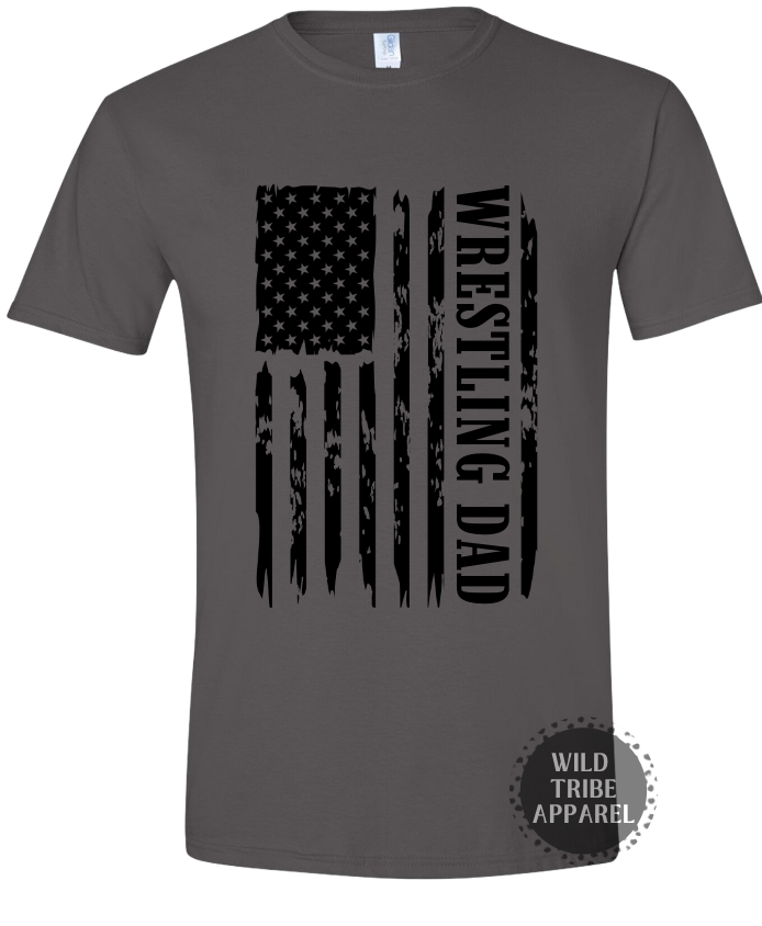 Wrestling Dad Flag Tee