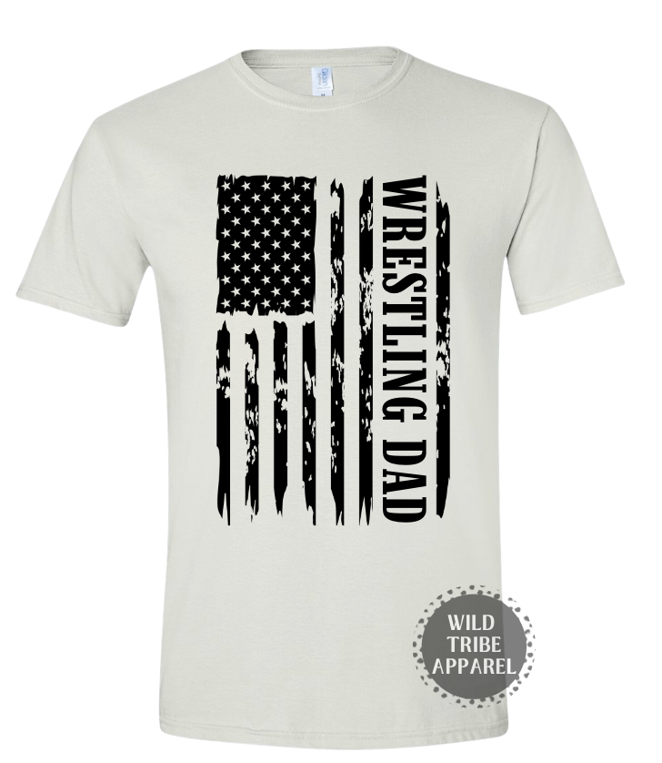 Wrestling Dad Flag Tee