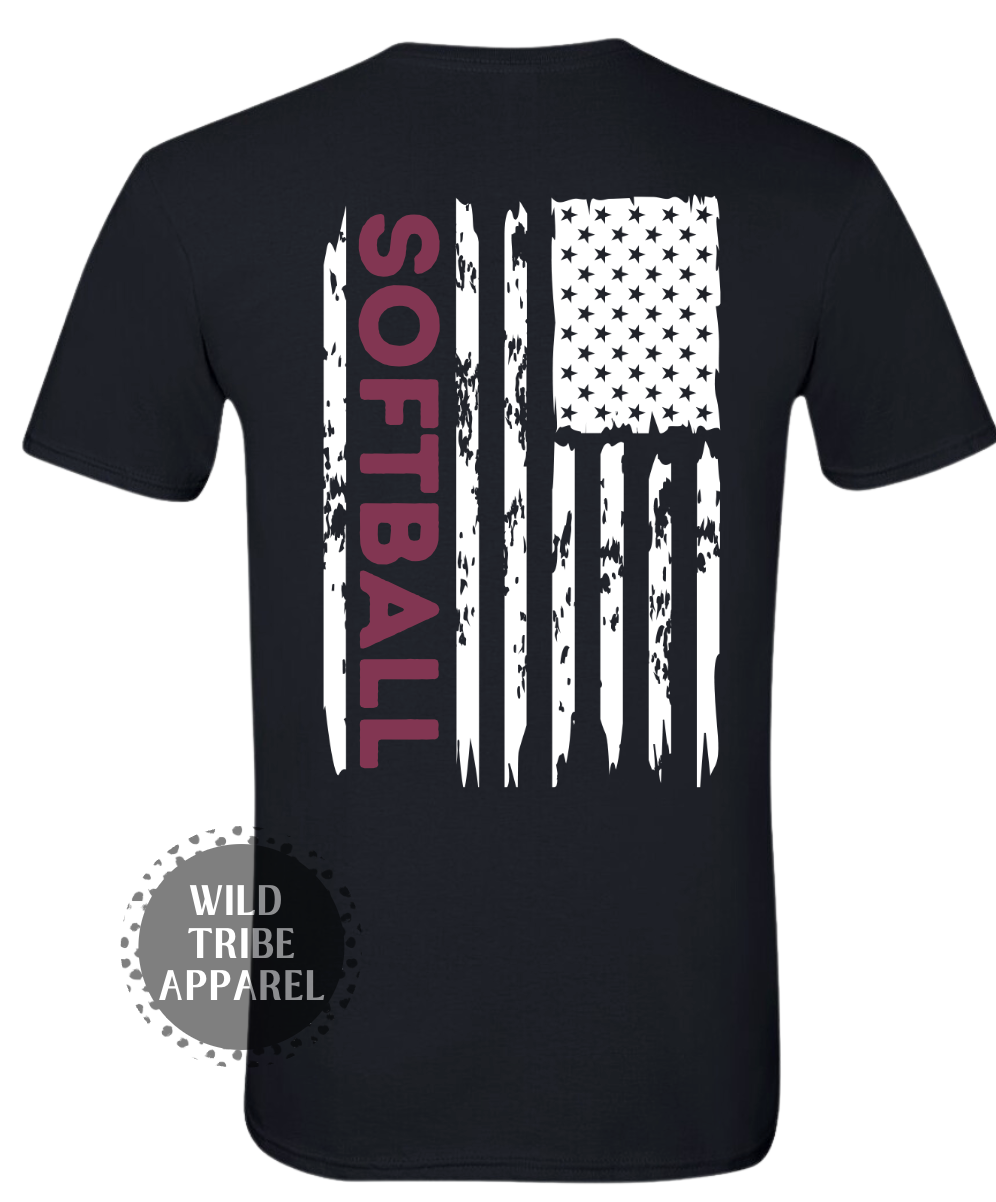 Lower Perk Baseball & Softball Flag Tee