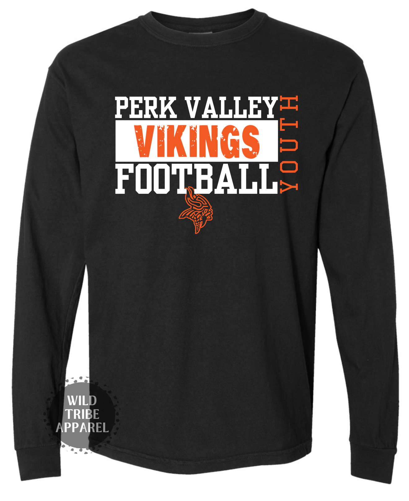 PV Vikings YOUTH Football Long-Sleeve | COMFORT COLORS