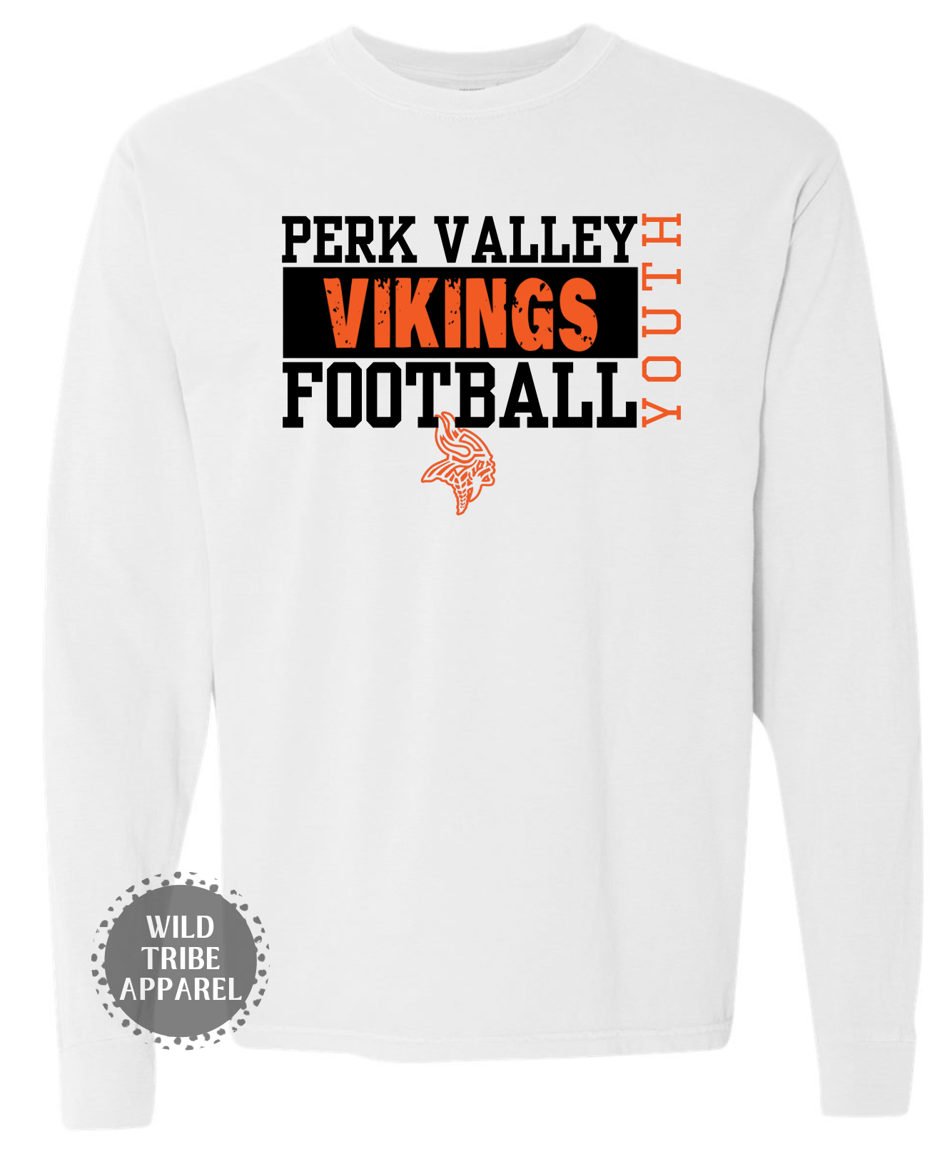 PV Vikings YOUTH Football Long-Sleeve | COMFORT COLORS