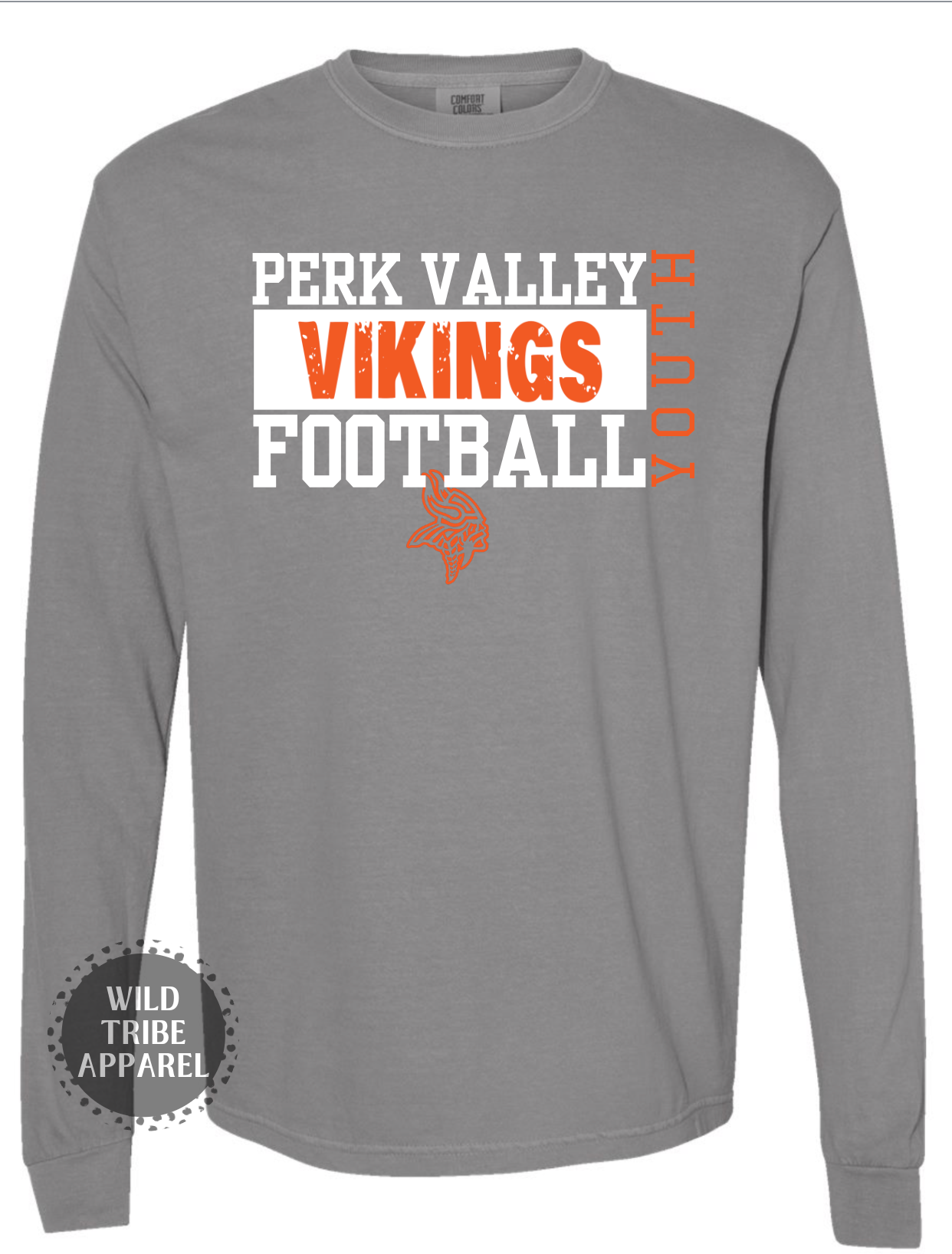 PV Vikings YOUTH Football Long-Sleeve | COMFORT COLORS