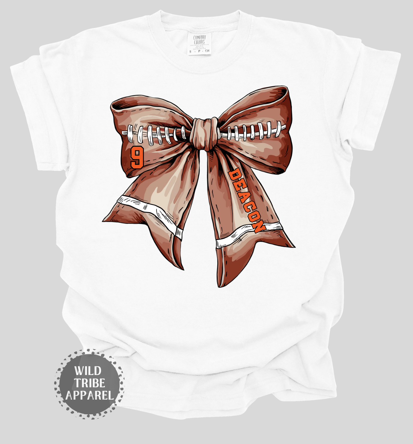 Football Bow Tee | COMFORT COLORS