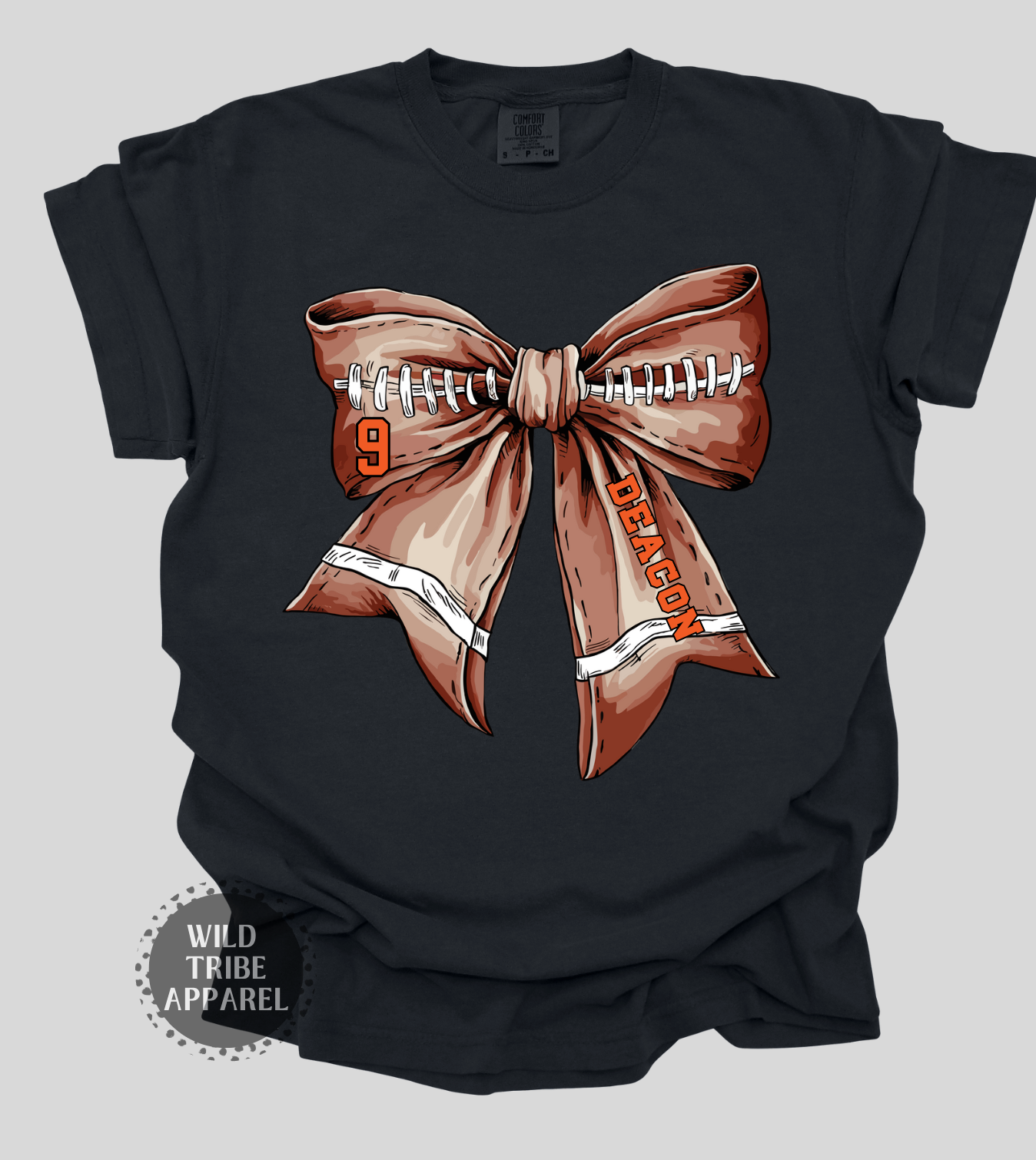 Football Bow Tee | COMFORT COLORS