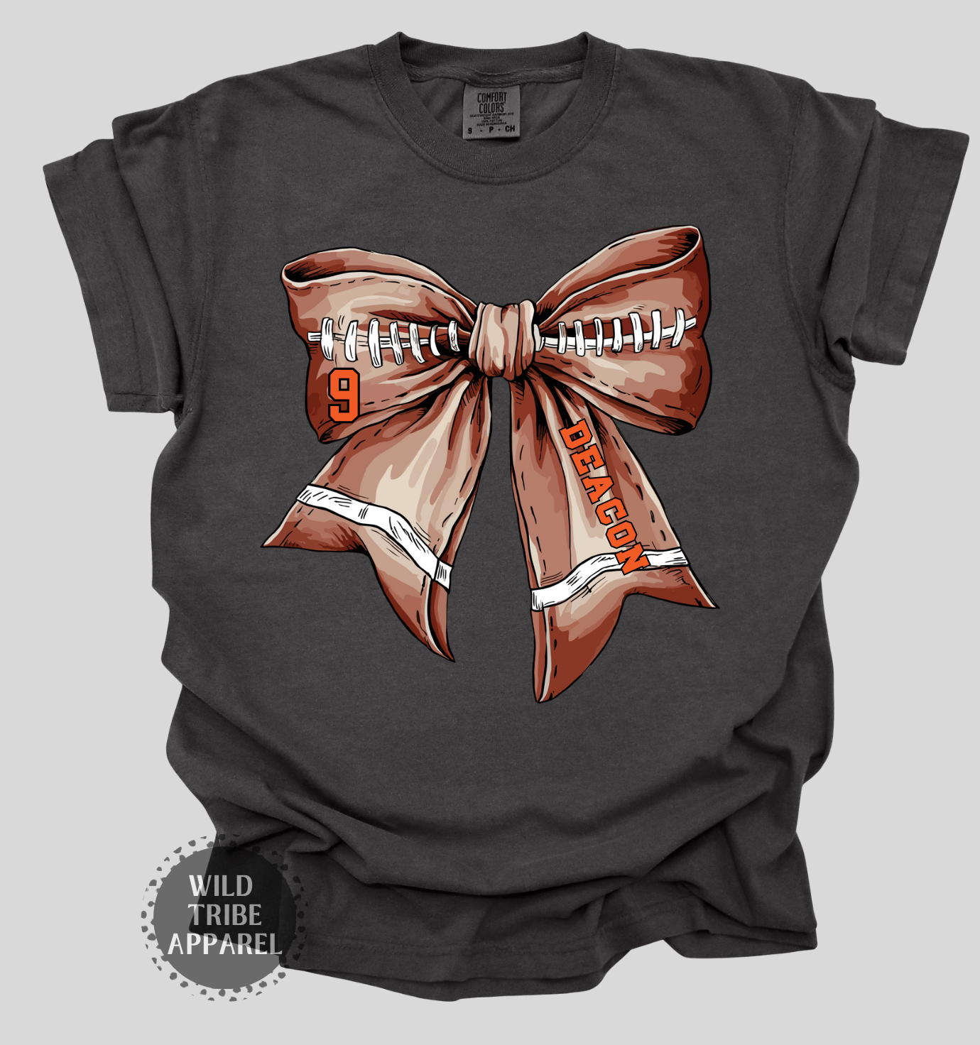 Football Bow Tee | COMFORT COLORS