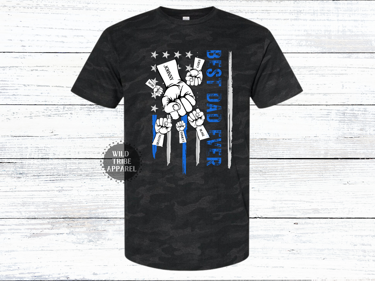 Best Dad Ever Tee | Black Camo