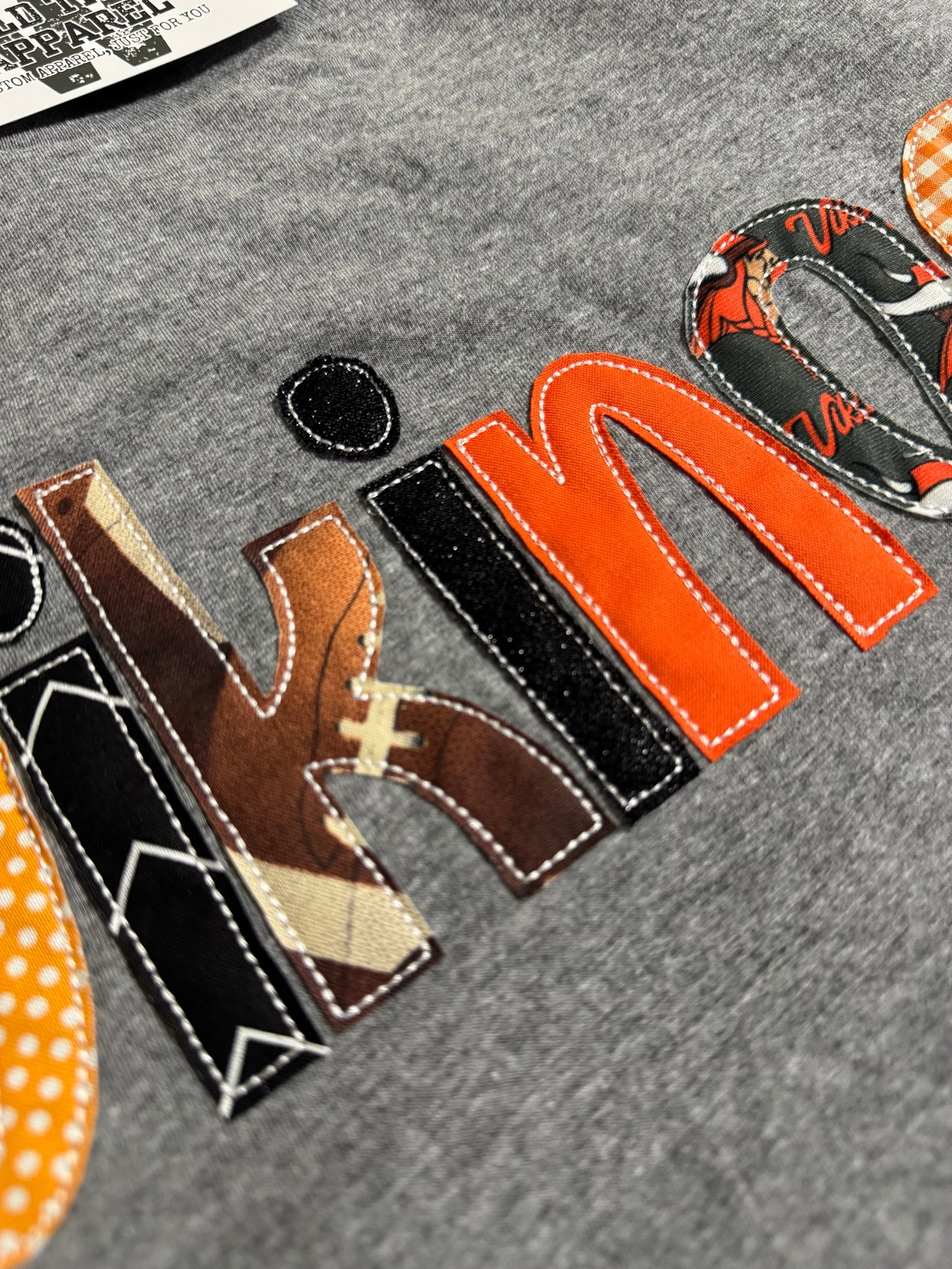 Vikings Embroidered Appliqué Crewneck with Bean Stitch