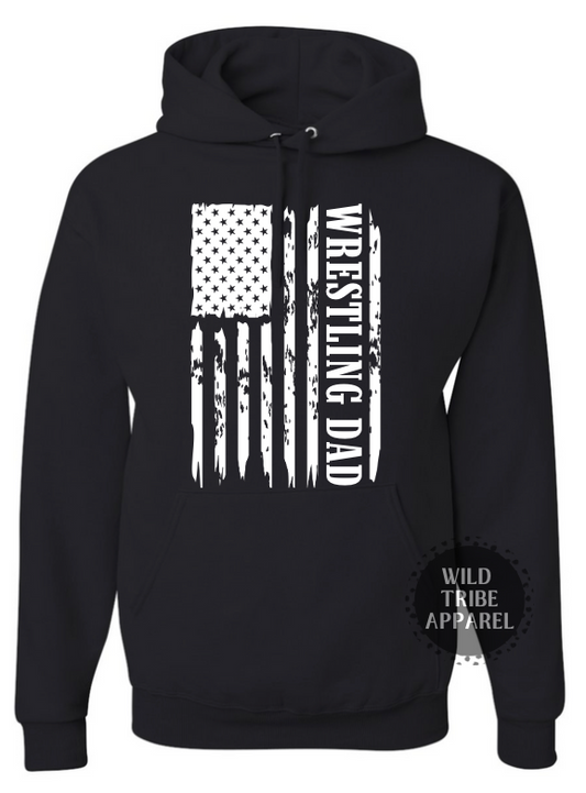 Wrestling Dad Flag Hoodie