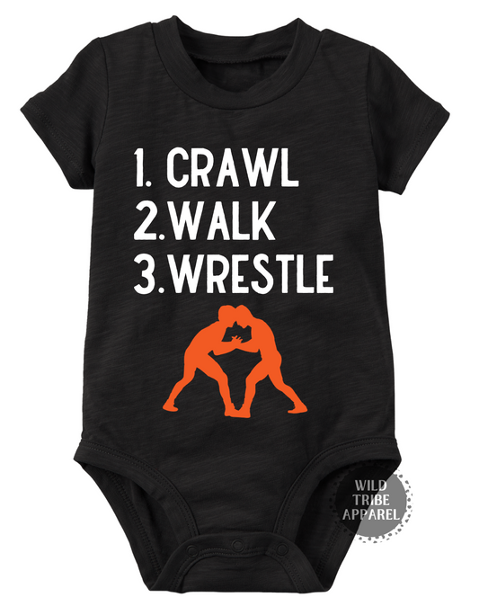 Crawl Walk Wrestle Onesie