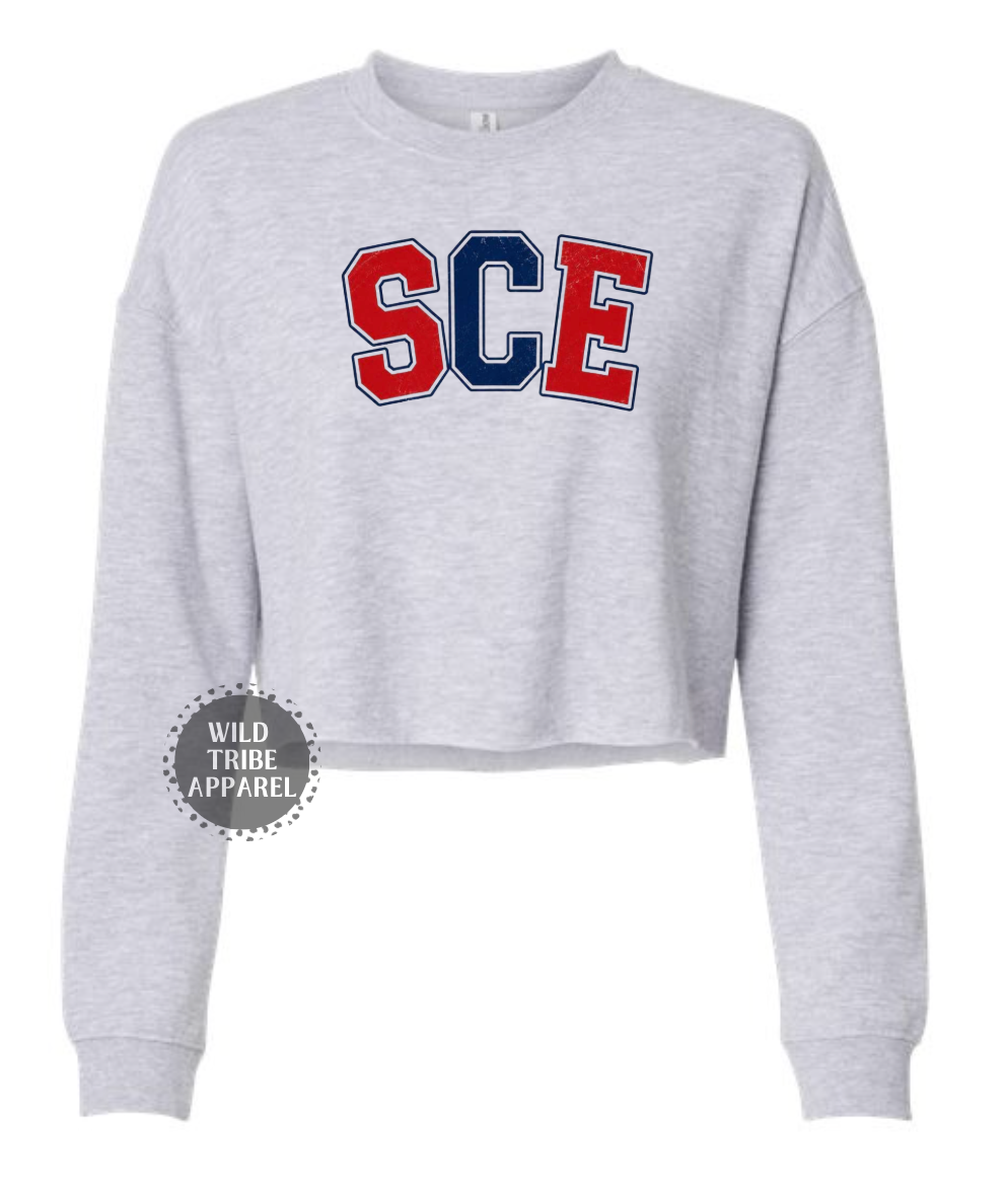 SCE Cropped Crewneck Sweatshirts