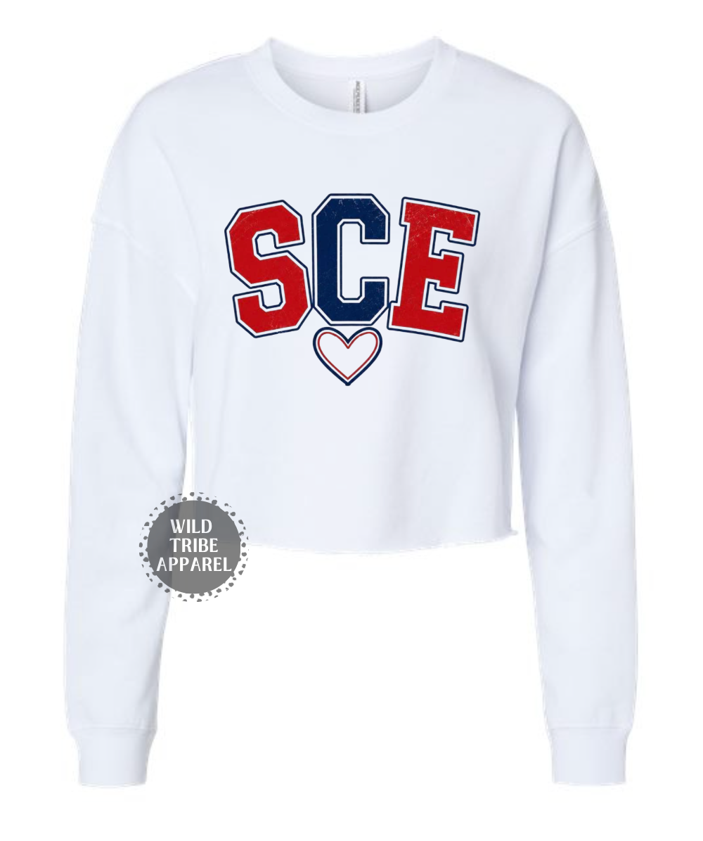 SCE Cropped Crewneck Sweatshirts