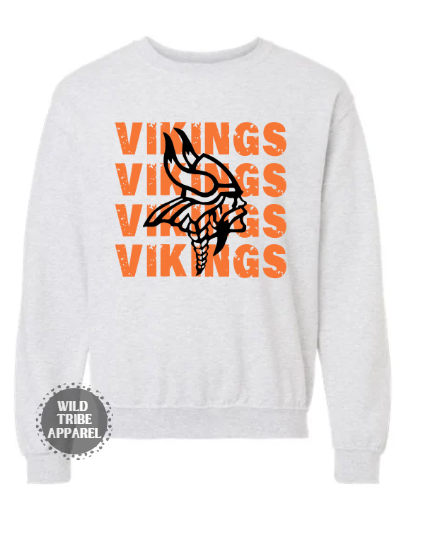 Vikings Stacked Crewneck