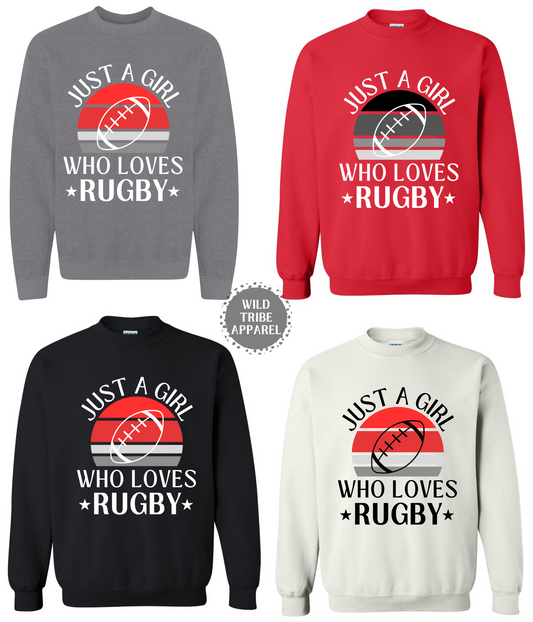 Girl Loves Rugby T-Shirt | Crewneck | Hoodie