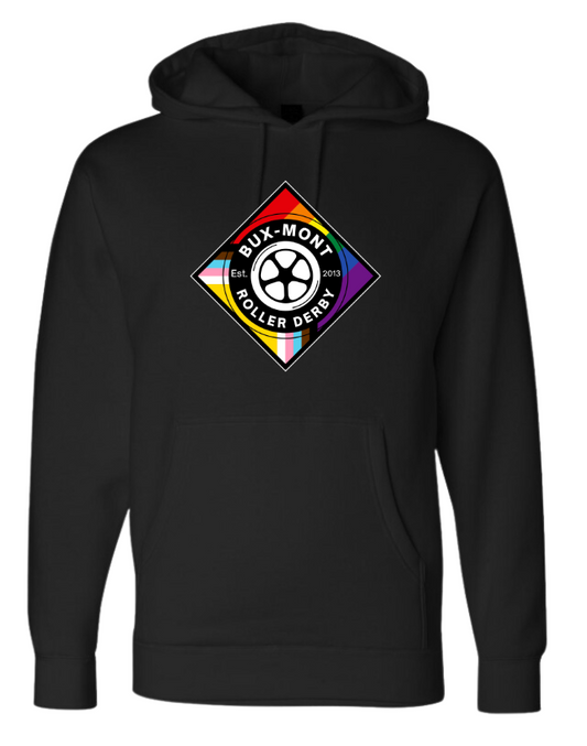 Bux-mont Roller Derby Pride Logo